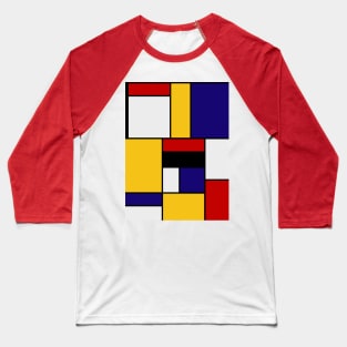 Mondrian De Stijl Baseball T-Shirt